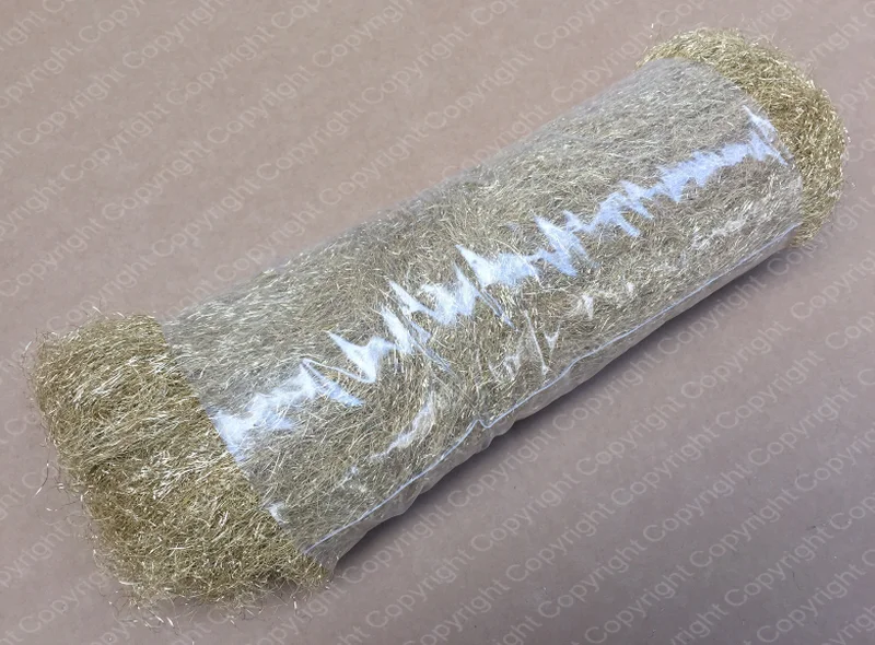 Brass Wool - 500g Pack. Supplied in a clear polysleeve.
						Please ensure suitable PPE is used when using this product, always cut the wool do NOT tear.
						Available in Fine Grade Only.